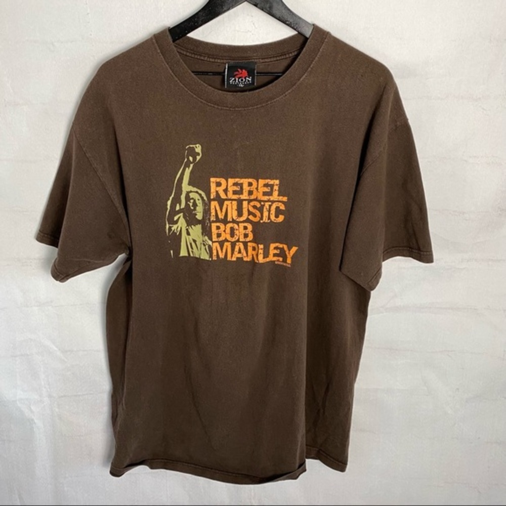 Vintage Bob Marley Brown Graphic Tee Shirt Earth Tone